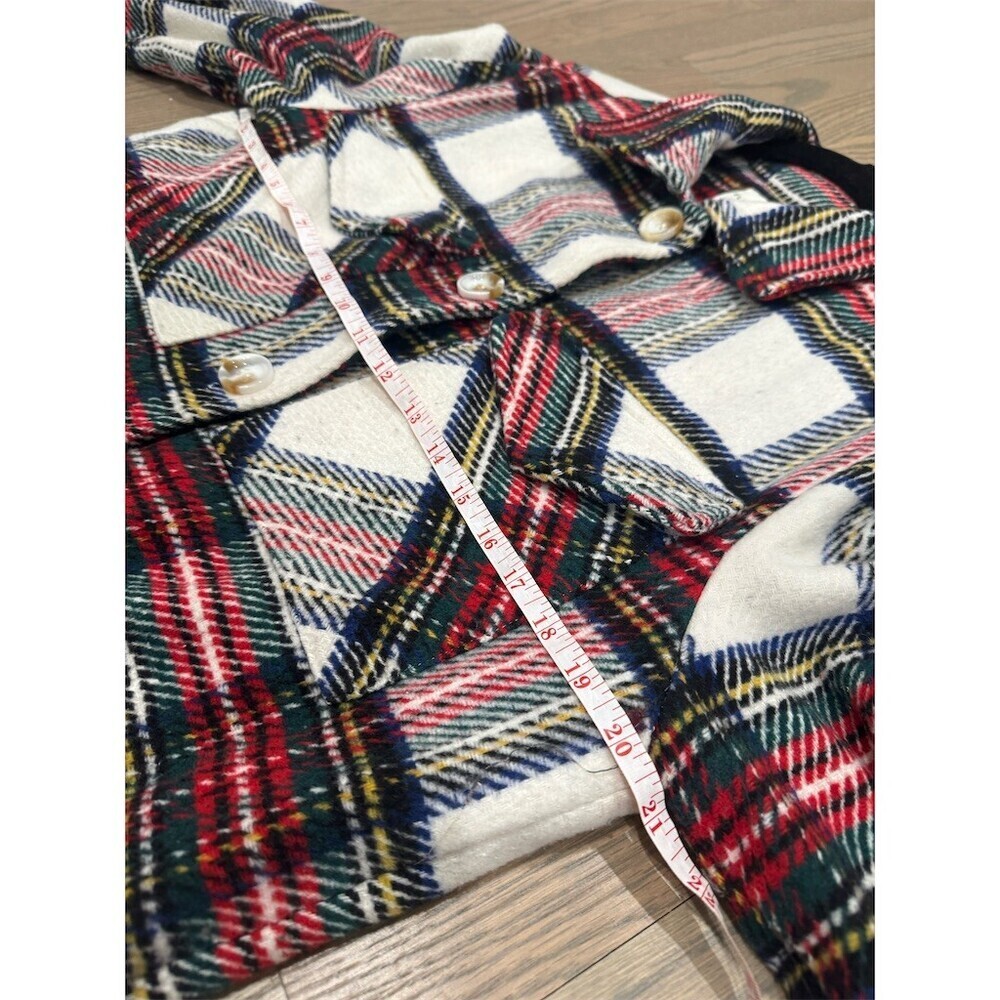 Ellison Shacket Shirt Jacket Womens Size S Red Green White Plaid Tartan - Picture 8 of 10